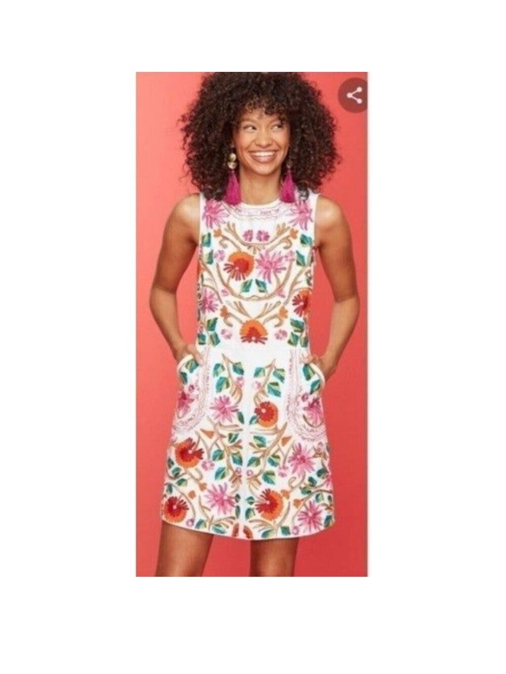 Roller Rabbit Embroidery Shift Dress
